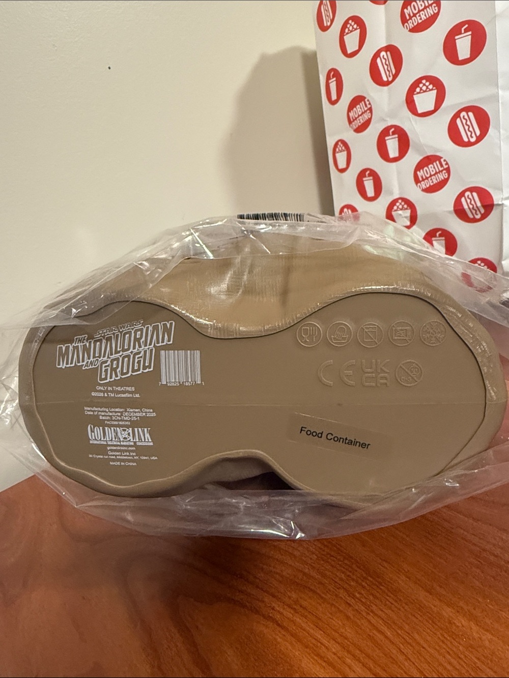 Star Wars Mandalorian Grogu Popcorn Bucket + Helmet Cup! Cinemark NWT IN HAND! - Picture 8 of 15